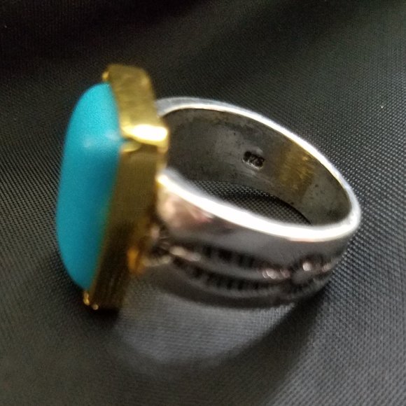 .925 Turquoise Look Ring - Picture 2 of 4